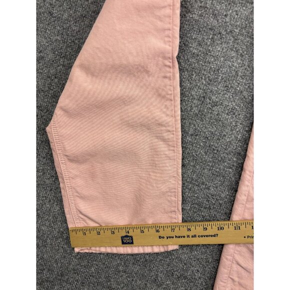 Veronica Beard Jeans Womens 29 Pink Rinley Cropped High Rise Button Fly Made USA - Picture 6 of 9